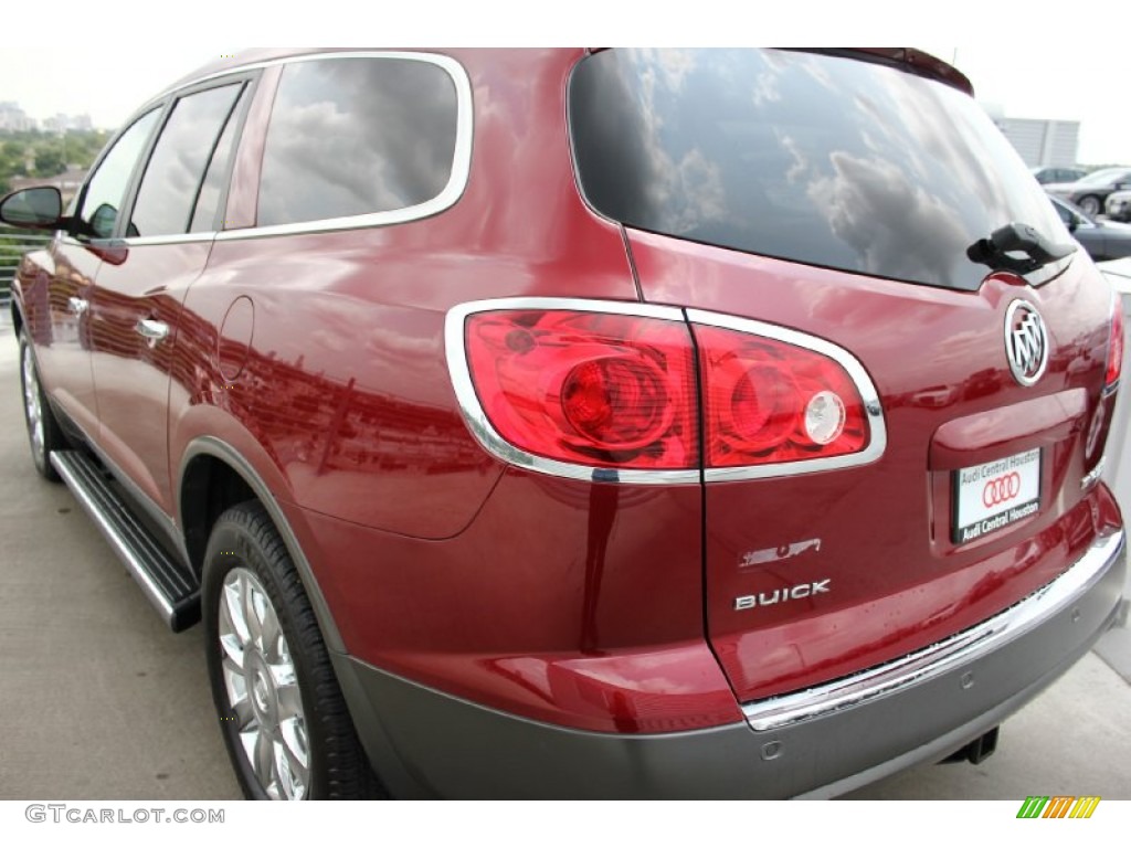 2011 Enclave CXL - Red Jewel Tintcoat / Cashmere/Cocoa photo #6