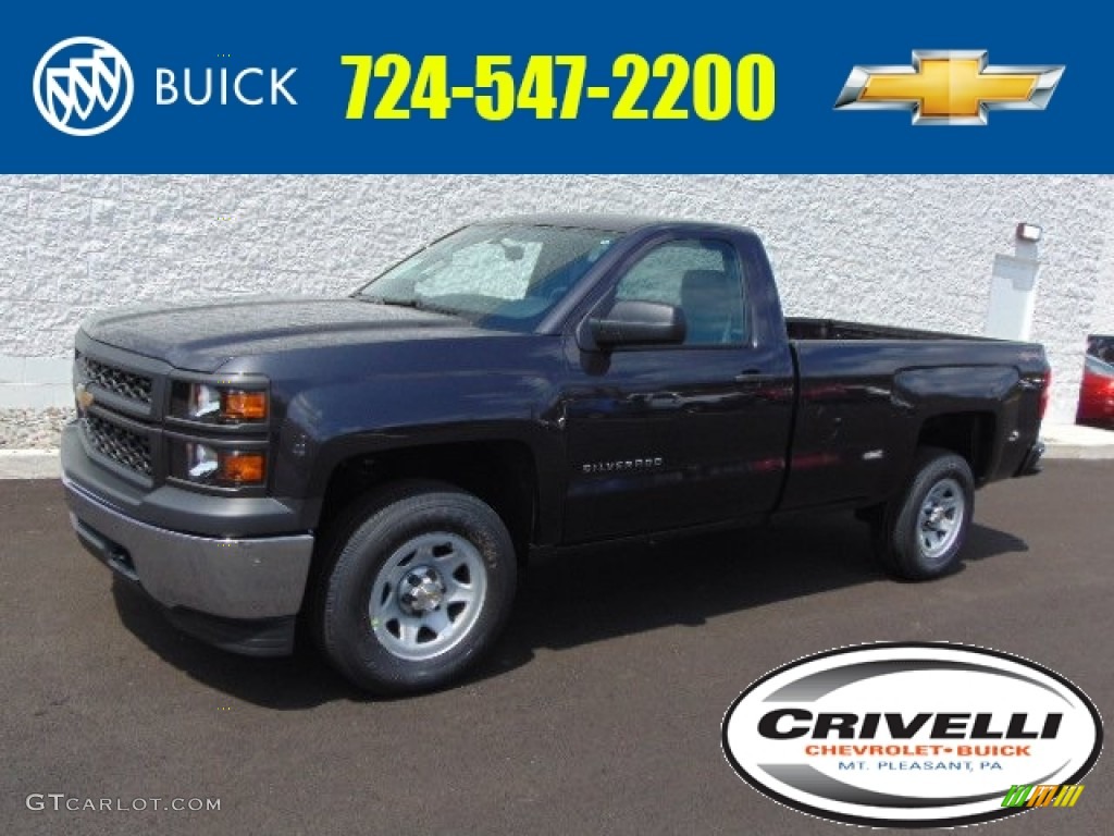2014 Silverado 1500 WT Regular Cab 4x4 - Tungsten Metallic / Jet Black/Dark Ash photo #1