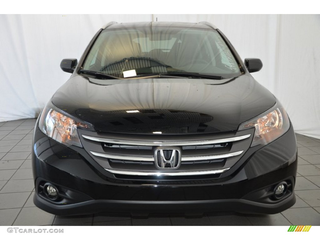 2014 CR-V EX-L - Crystal Black Pearl / Black photo #2