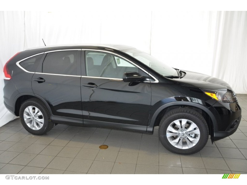 2014 CR-V EX-L - Crystal Black Pearl / Black photo #4