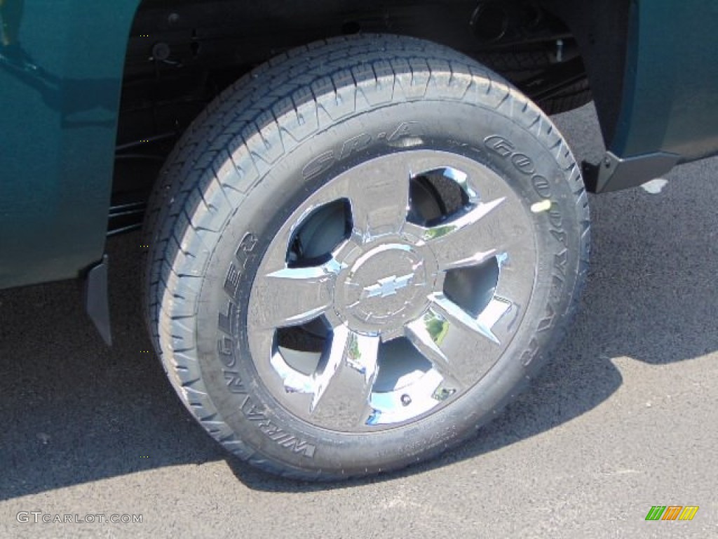 2014 Silverado 1500 LTZ Double Cab 4x4 - Rainforest Green Metallic / Cocoa/Dune photo #3