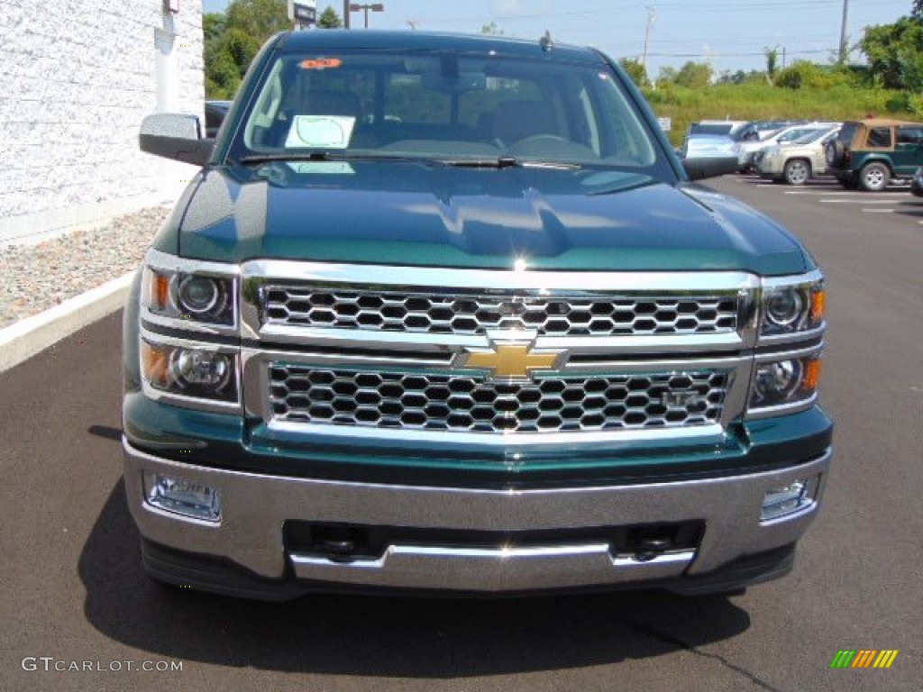 2014 Silverado 1500 LTZ Double Cab 4x4 - Rainforest Green Metallic / Cocoa/Dune photo #5