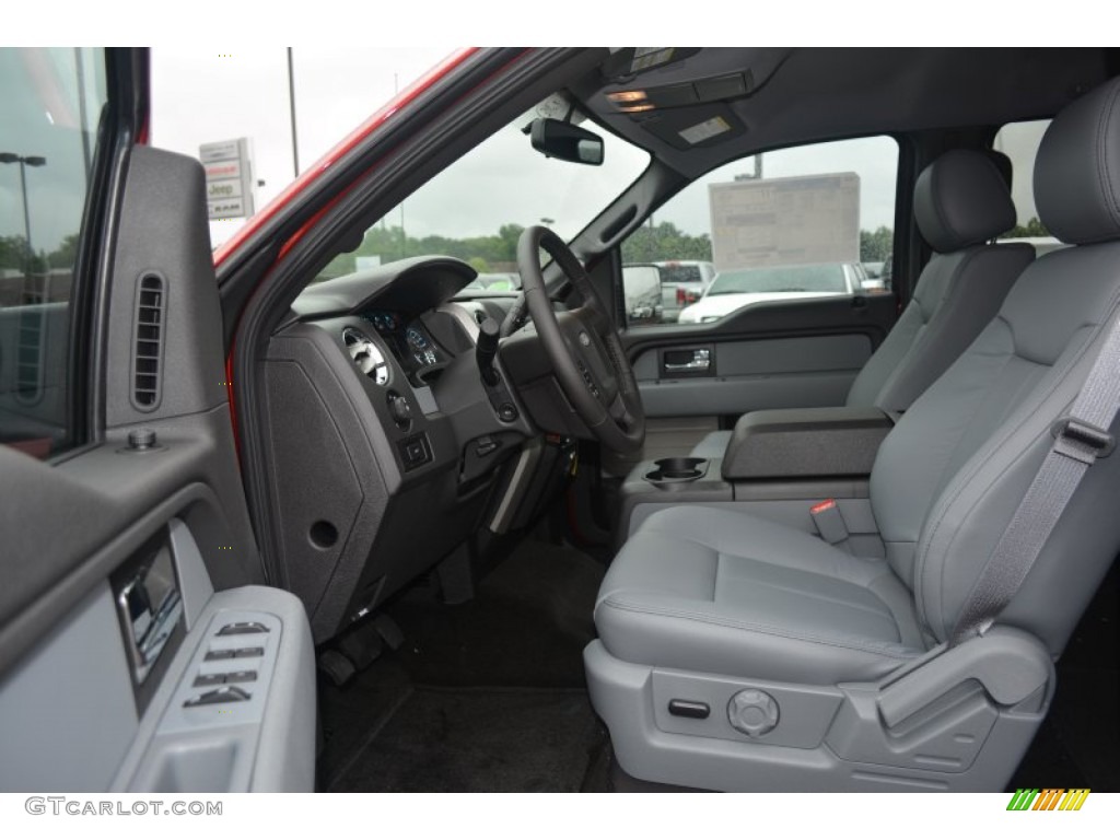 2014 F150 XLT SuperCrew 4x4 - Ruby Red / Steel Grey photo #6