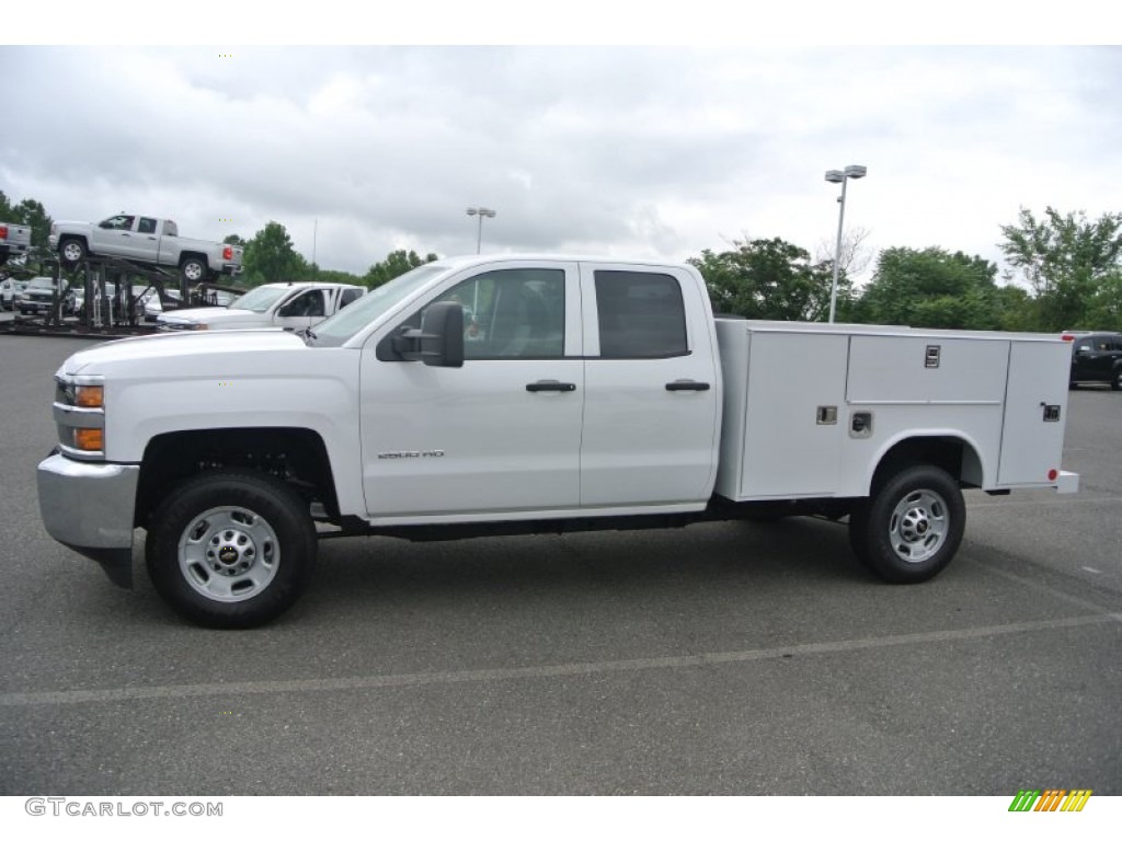 Summit White 2015 Chevrolet Silverado 2500HD WT Double Cab Utility Exterior Photo #95647910