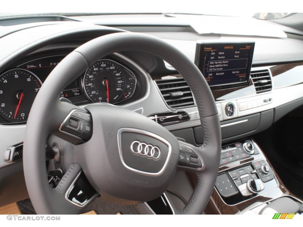 2015 Audi A8 3.0T quattro Nougat Brown Dashboard Photo #95648429