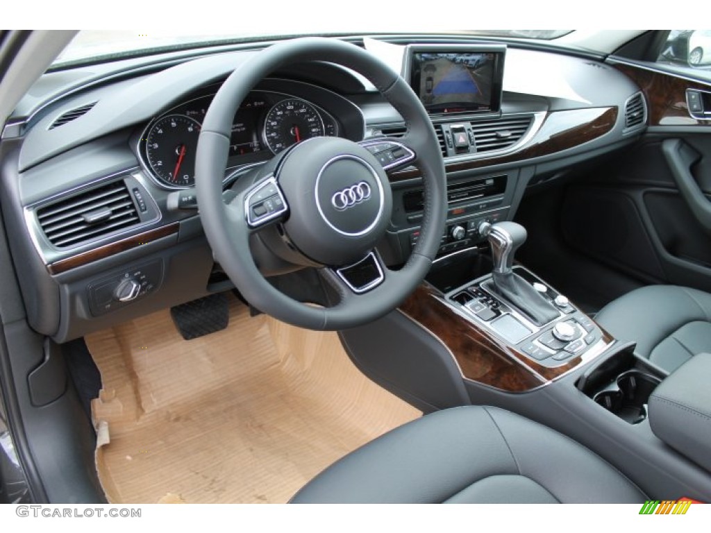 Black Interior 2015 Audi A6 2.0T Premium Plus Sedan Photo #95648837