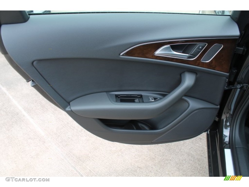 2015 Audi A6 2.0T Premium Plus Sedan Black Door Panel Photo #95648966