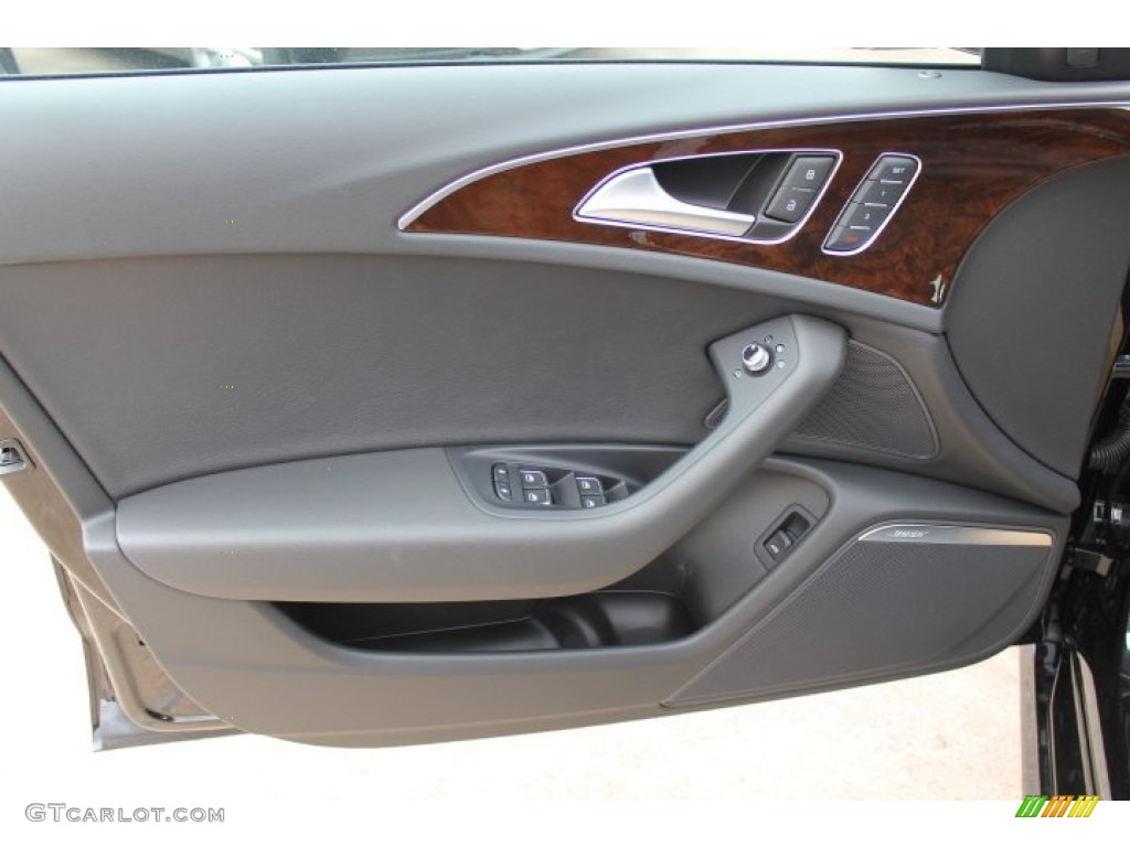 2015 Audi A6 3.0T Premium Plus quattro Sedan Black Door Panel Photo #95649392