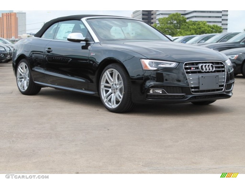 Mythos Black Metallic 2015 Audi S5 3.0T Premium Plus quattro Cabriolet Exterior Photo #95650078