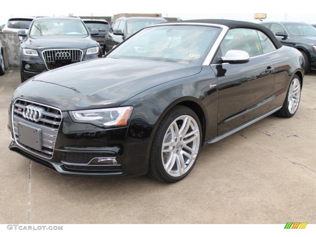Mythos Black Metallic 2015 Audi S5 3.0T Premium Plus quattro Cabriolet Exterior Photo #95650095