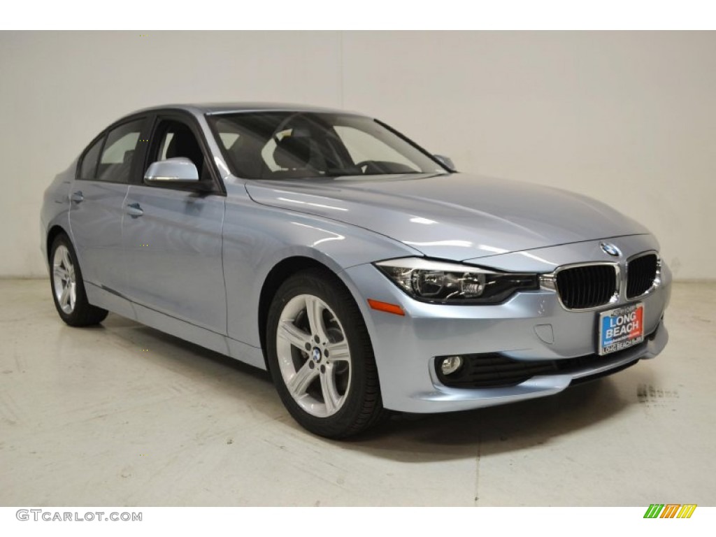 2014 3 Series 320i Sedan - Liquid Blue Metallic / Black photo #2