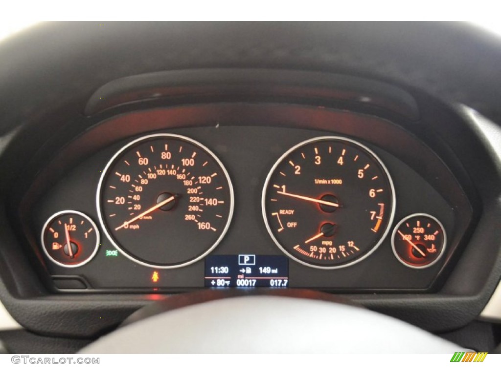2014 3 Series 320i Sedan - Liquid Blue Metallic / Black photo #9