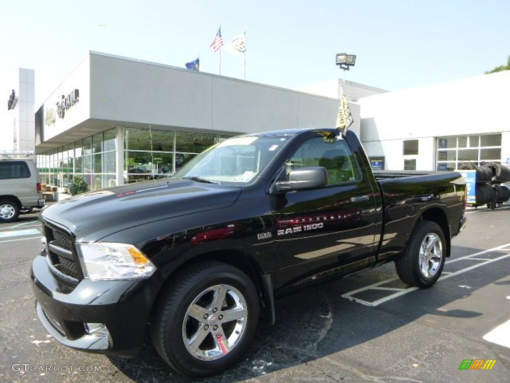 2012 Ram 1500 ST Regular Cab 4x4 - Black / Dark Slate Gray/Medium Graystone photo #1