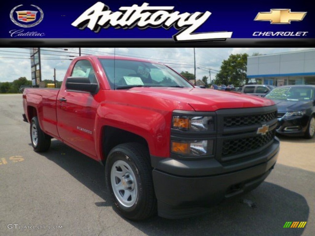 2014 Silverado 1500 WT Regular Cab 4x4 - Victory Red / Jet Black/Dark Ash photo #1