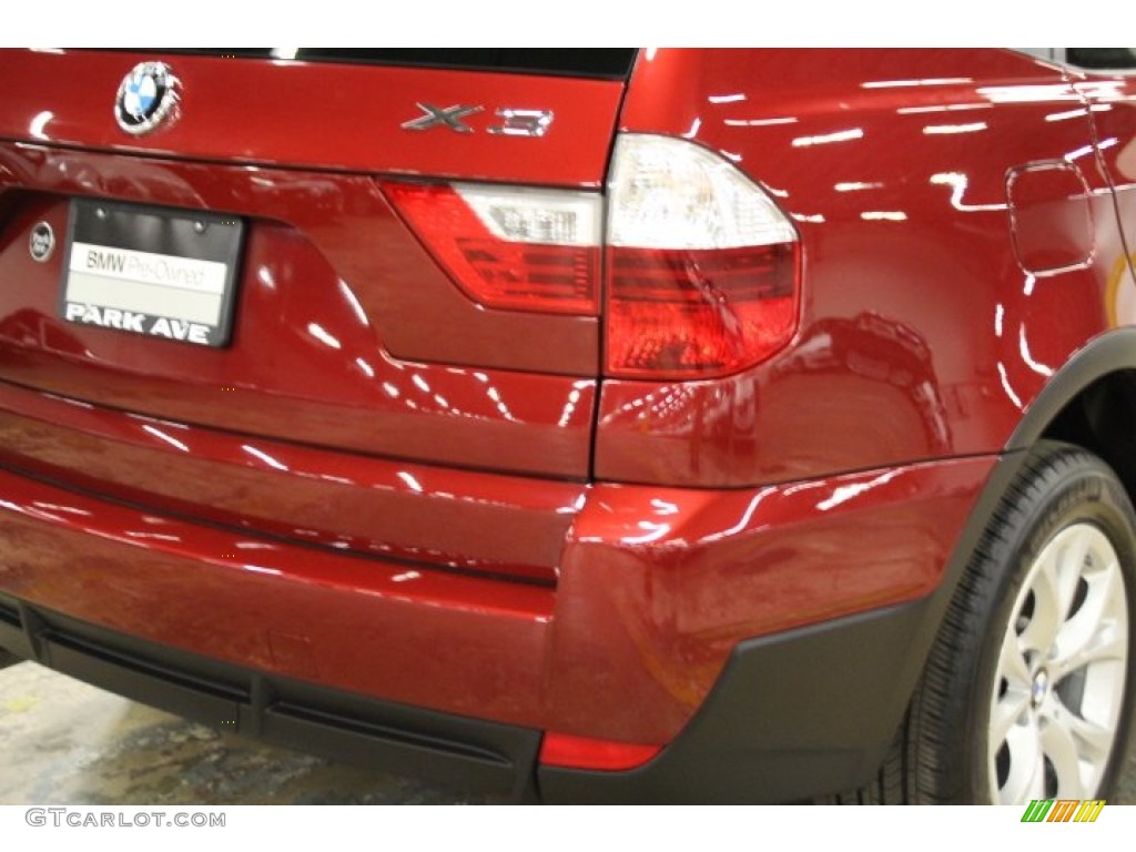 2009 X3 xDrive30i - Vermillion Red Metallic / Oyster Nevada Leather photo #22