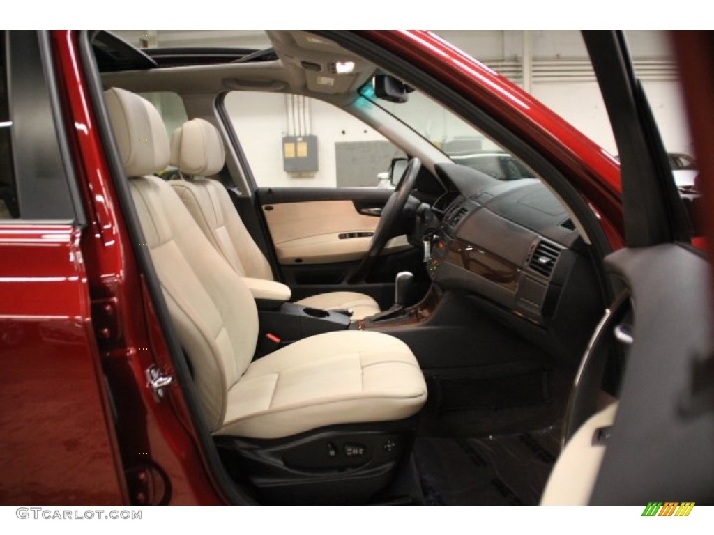 2009 X3 xDrive30i - Vermillion Red Metallic / Oyster Nevada Leather photo #27