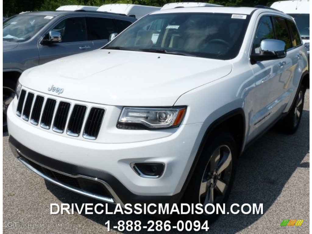 2014 Grand Cherokee Limited 4x4 - Bright White / New Zealand Black/Light Frost photo #1