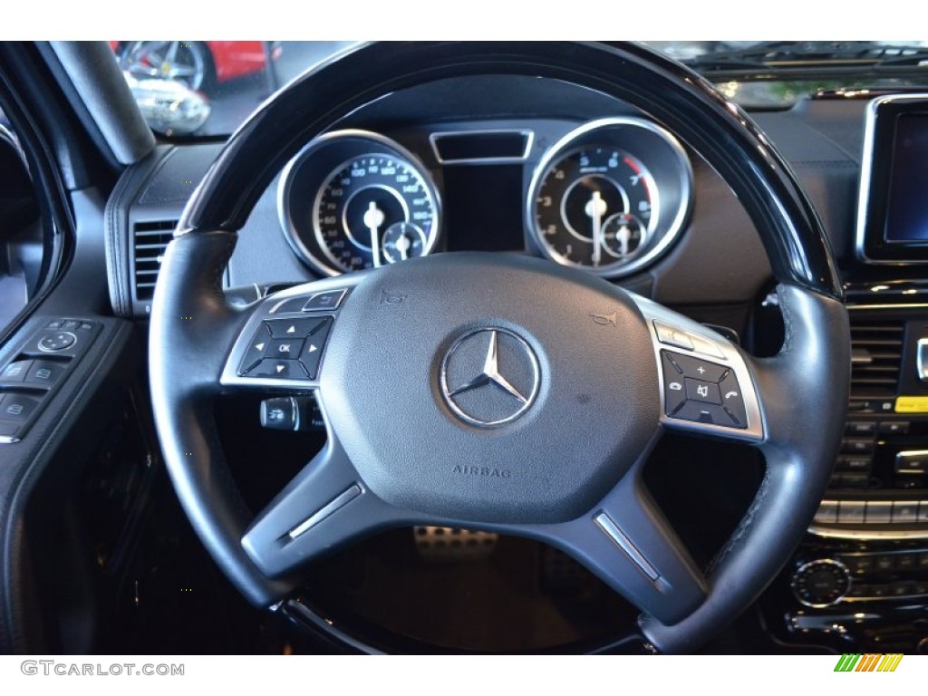 2013 Mercedes-Benz G 63 AMG designo Black Steering Wheel Photo #95662897