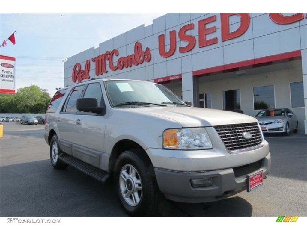 2003 Expedition XLT 4x4 - Silver Birch Metallic / Medium Parchment photo #1