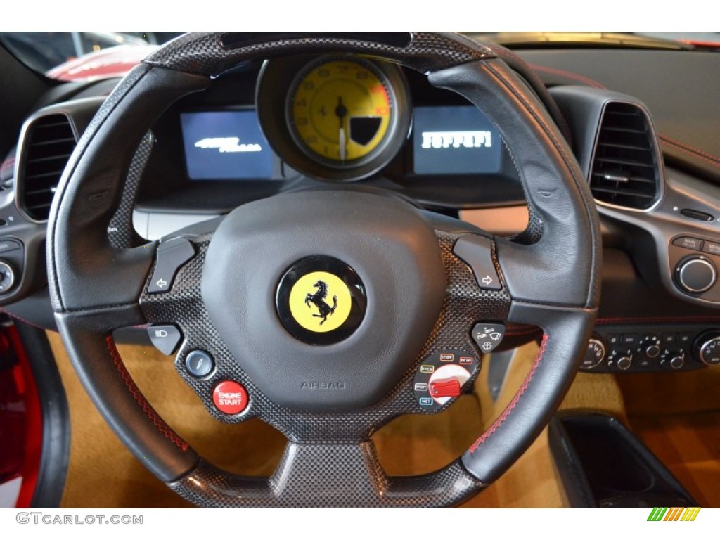 2013 Ferrari 458 Italia Beige Steering Wheel Photo #95663992