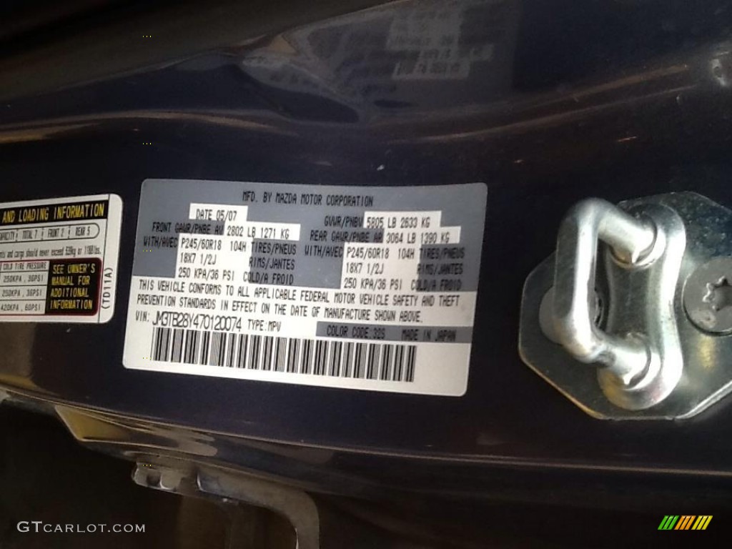 2007 CX-9 Touring - Galaxy Gray Mica / Black photo #6