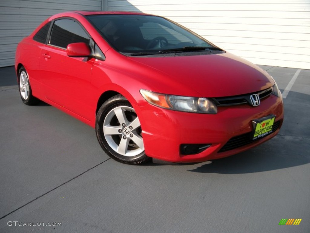 2006 Civic EX Coupe - Rallye Red / Black photo #1