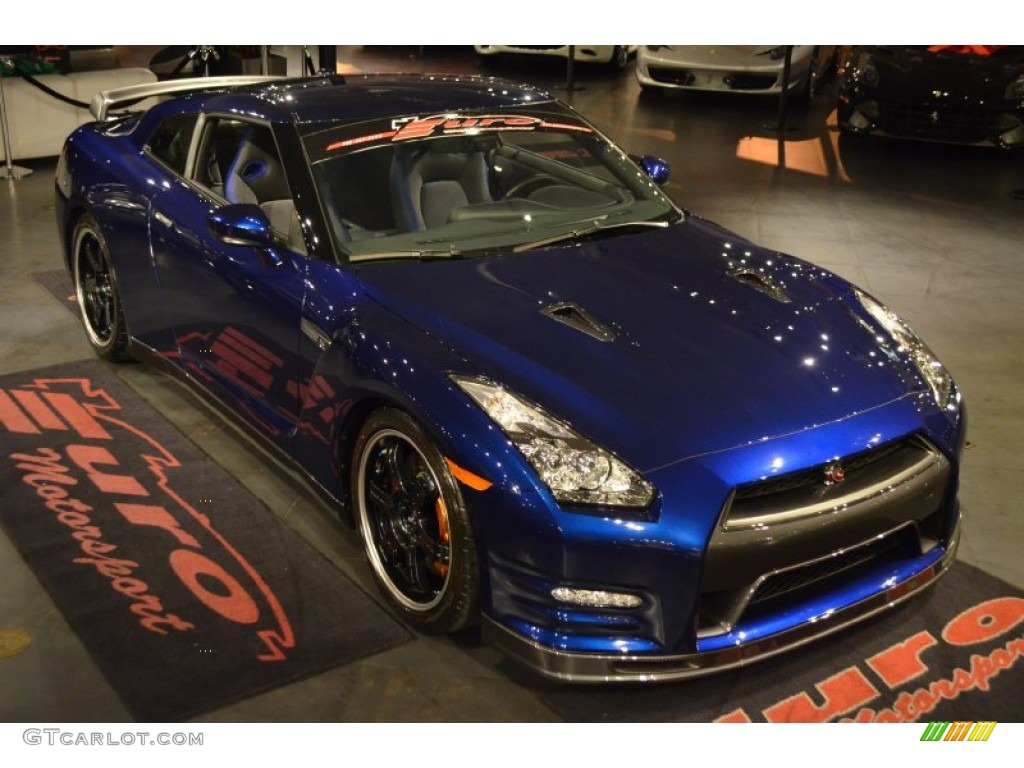 2014 GT-R Track Edition - Deep Blue Pearl / Track Edition Blue/Gray photo #3