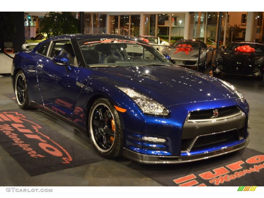 2014 GT-R Track Edition - Deep Blue Pearl / Track Edition Blue/Gray photo #7