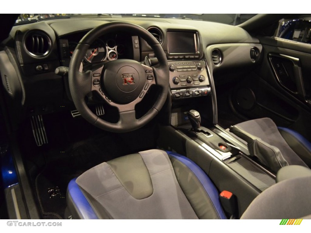 Track Edition Blue/Gray Interior 2014 Nissan GT-R Track Edition Photo #95665970