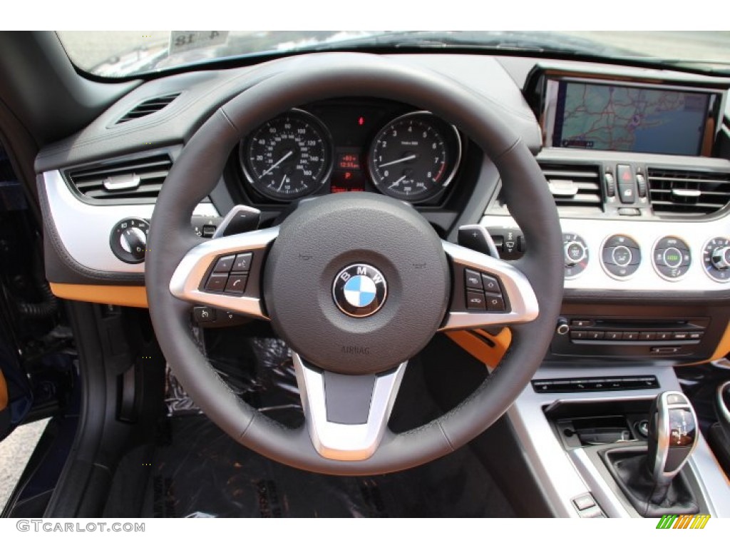 2014 BMW Z4 sDrive35i Walnut Steering Wheel Photo #95671668