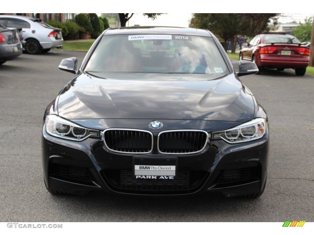 2014 3 Series 328i xDrive Sedan - Black Sapphire Metallic / Coral Red/Black photo #7