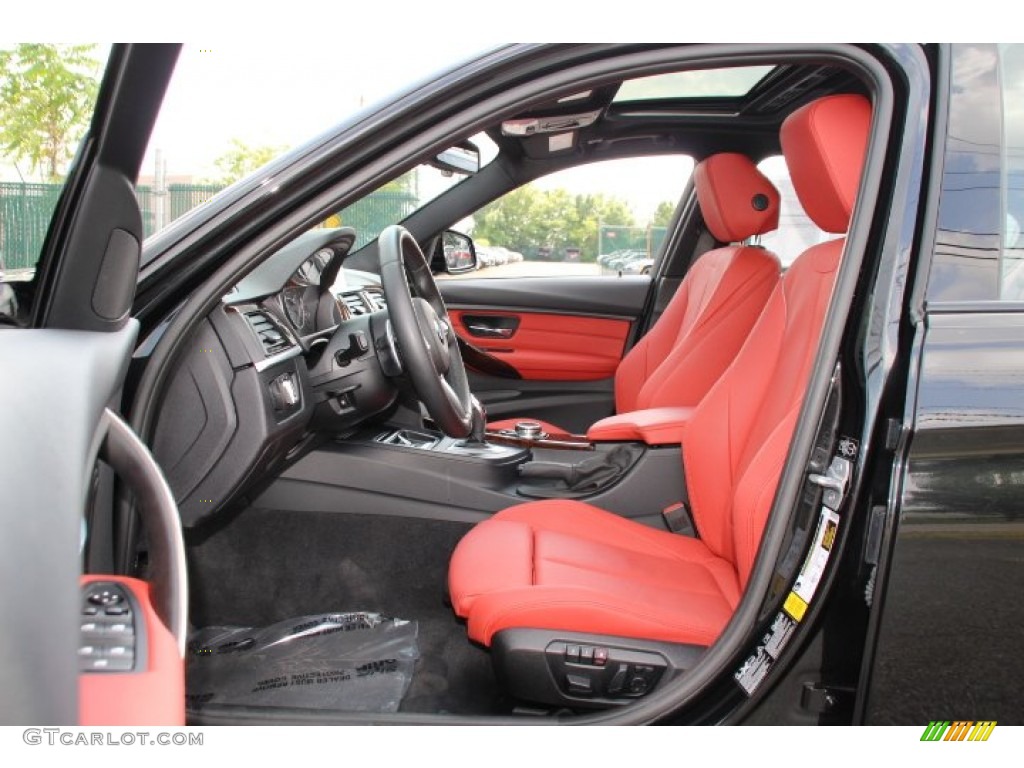 Coral Red/Black Interior 2014 BMW 3 Series 328i xDrive Sedan Photo #95672667
