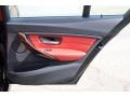 Coral Red/Black 2014 BMW 3 Series 328i xDrive Sedan Door Panel