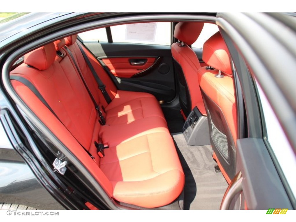 2014 3 Series 328i xDrive Sedan - Black Sapphire Metallic / Coral Red/Black photo #23