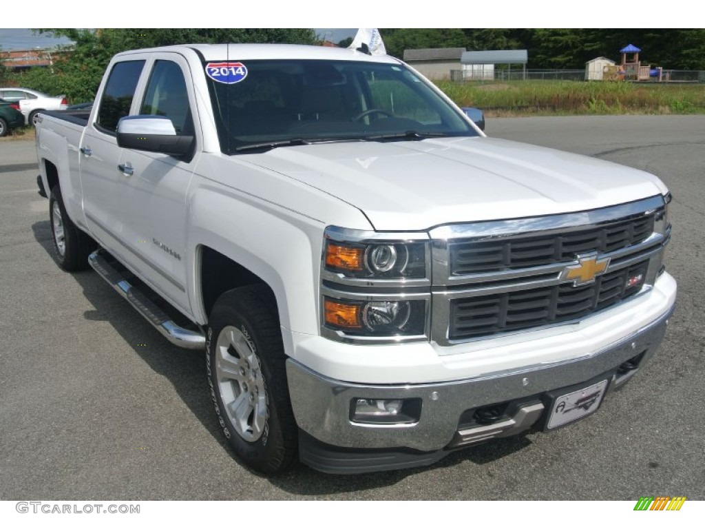 2014 Silverado 1500 LTZ Crew Cab 4x4 - Summit White / Cocoa/Dune photo #1