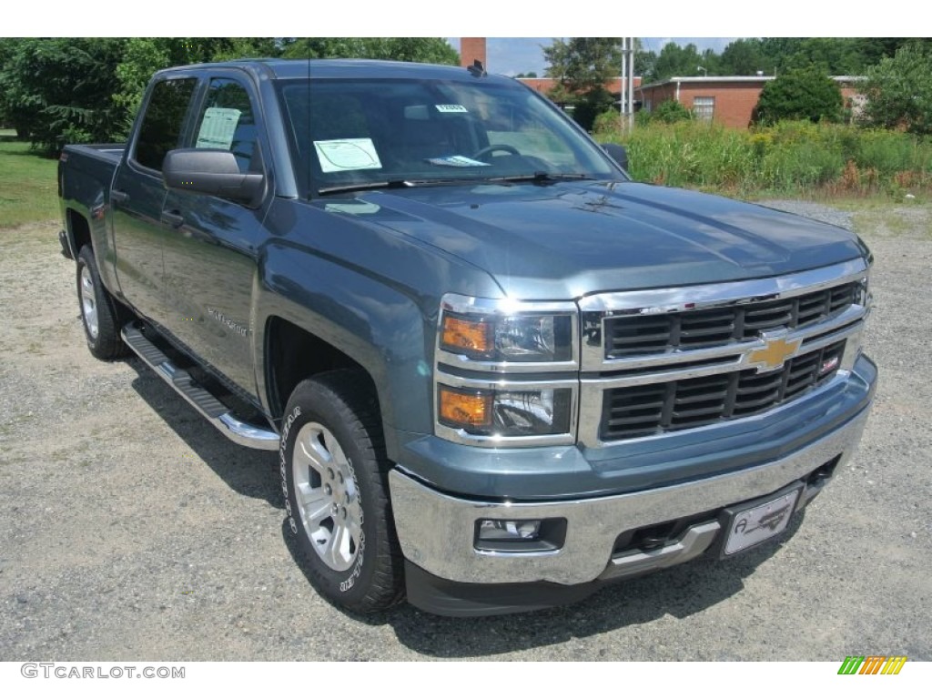 2014 Silverado 1500 LT Z71 Crew Cab 4x4 - Blue Granite Metallic / Jet Black/Dark Ash photo #1