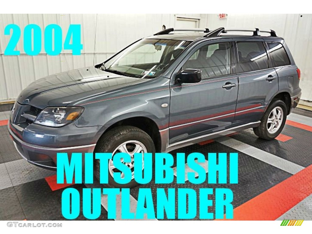 2004 Outlander LS AWD - Mystic Blue Pearl / Charcoal photo #1