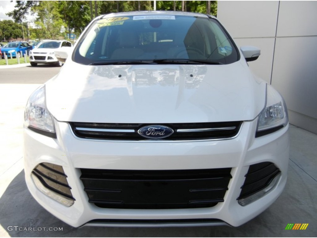 2013 Escape SEL 2.0L EcoBoost - White Platinum Metallic Tri-Coat / Medium Light Stone photo #7