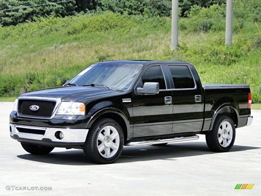 2006 F150 Lariat SuperCrew - Black / Black photo #7