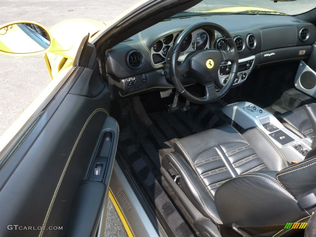 Nero (Black) Interior 2002 Ferrari 360 Spider Photo #95685799