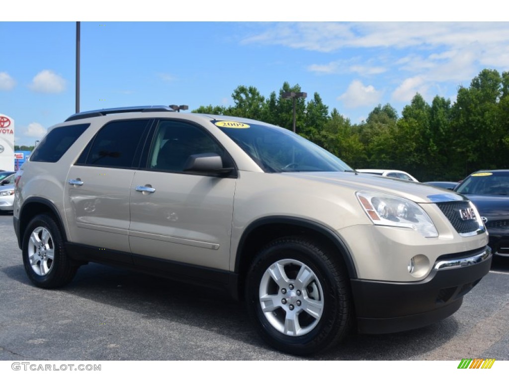 2009 Acadia SLE - Gold Mist Metallic / Ebony photo #1