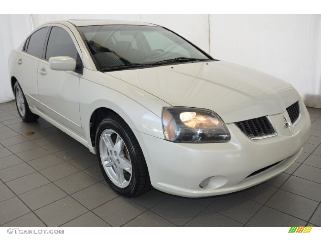 2005 Galant GTS V6 - Dover White Pearl / Black photo #1