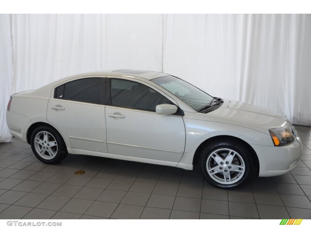2005 Galant GTS V6 - Dover White Pearl / Black photo #5