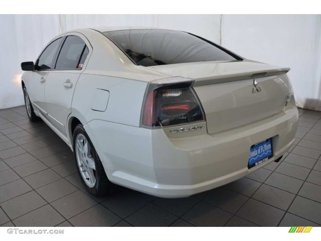 2005 Galant GTS V6 - Dover White Pearl / Black photo #6