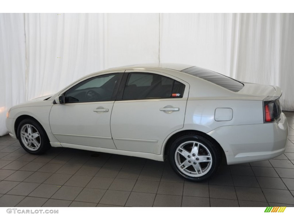 2005 Galant GTS V6 - Dover White Pearl / Black photo #10