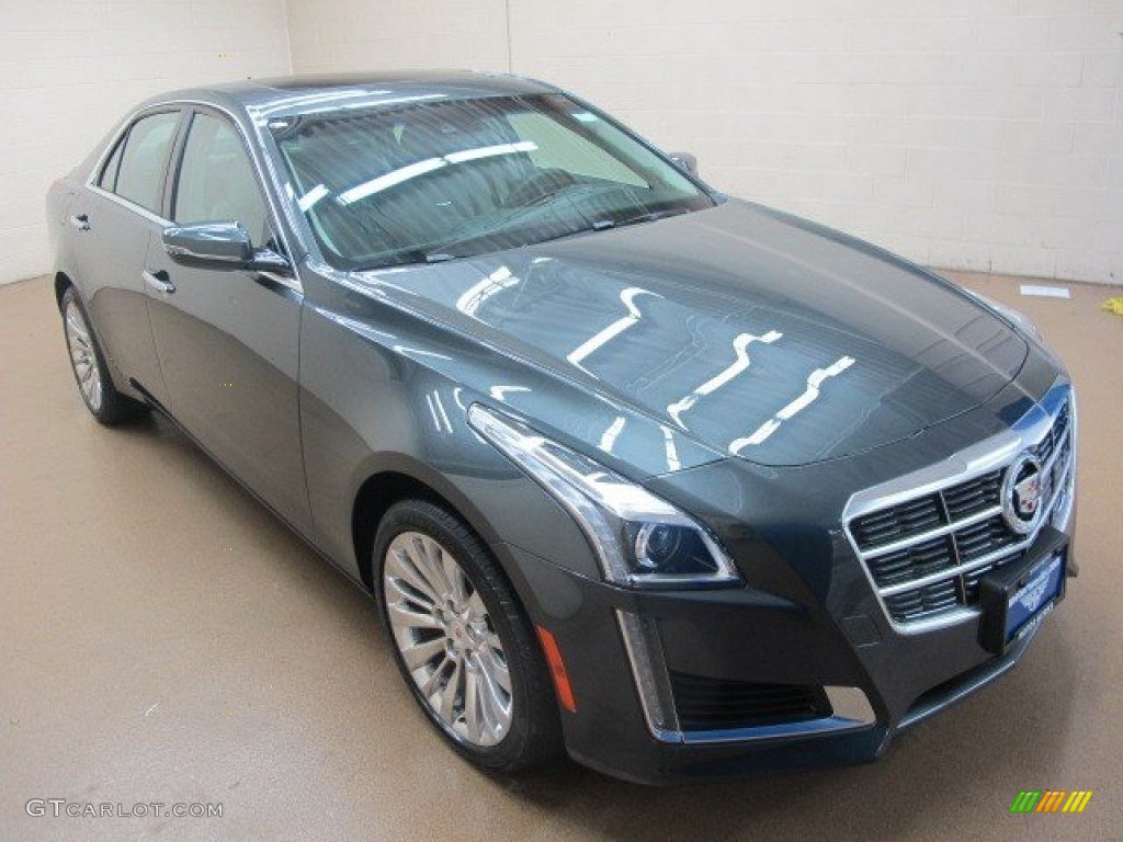 2014 CTS Luxury Sedan AWD - Phantom Gray Metallic / Light Platinum/Jet Black photo #1