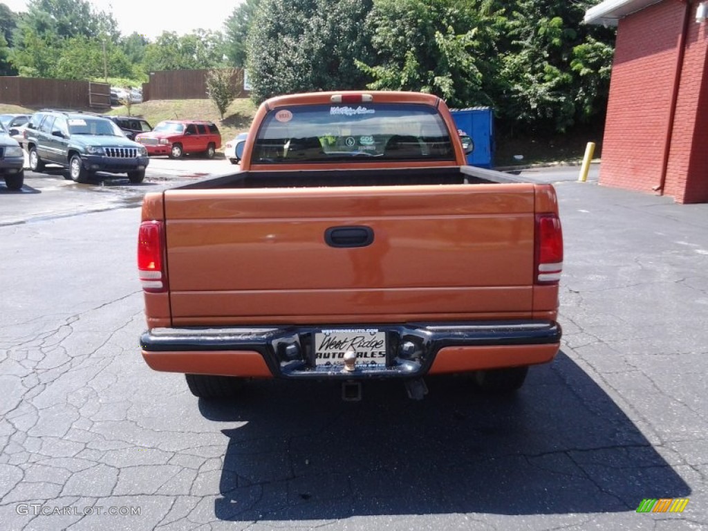 2000 Dakota Sport Extended Cab 4x4 - Amber Fire Pearl / Agate photo #7