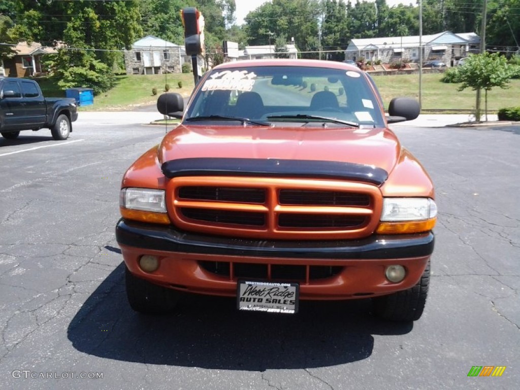 2000 Dakota Sport Extended Cab 4x4 - Amber Fire Pearl / Agate photo #12