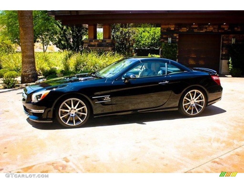 Black 2013 Mercedes-Benz SL 65 AMG Roadster Exterior Photo #95696123
