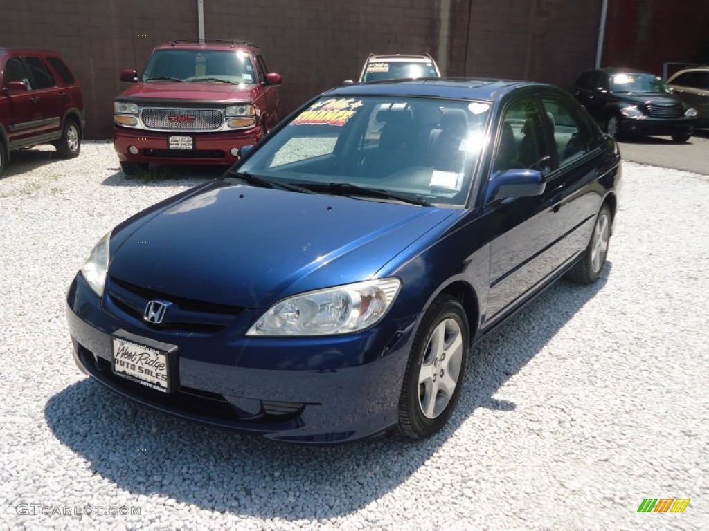 2005 Civic EX Sedan - Eternal Blue Pearl / Gray photo #1